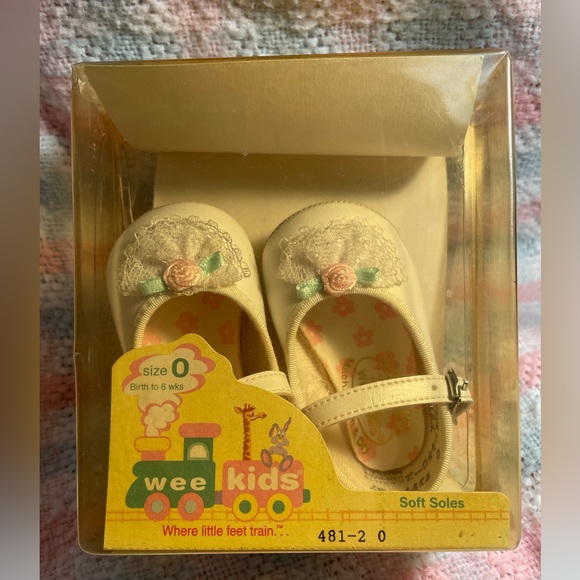 Vintage Wee Kids Baby Shoes Size 0 - Picture 13 of 13
